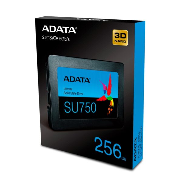 UNIDAD SSD ADATA SU750 256GB SATA III 2.5" (ASU750SS-256GT-C) - Imagen 3